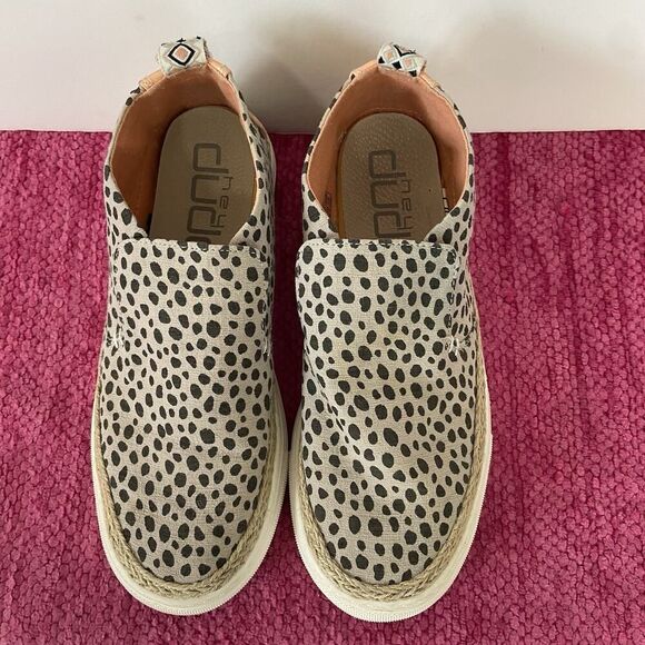 Hey Dude Peyton Slip On Sneakers Shoes Cheetah Beige Size 8 - Picture 10 of 10